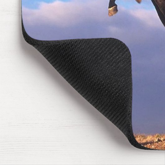 Schwarzer Stallion Mousepad (Ecke)