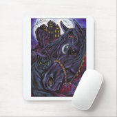 SCHWARZER STALLION persische Katze Mousepad (Mit Mouse)
