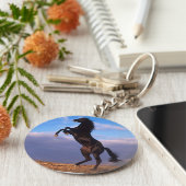 Schwarzer Stallion Schlüsselanhänger (Seite)