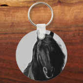 Schwarzer Stallion Schlüsselanhänger (Vorderseite)