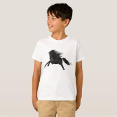 Schwarzer Stallion T-Shirt (Vorne ganz)