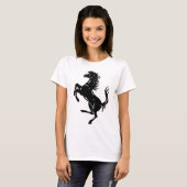 Schwarzer Stallion T-Shirt (Vorne ganz)