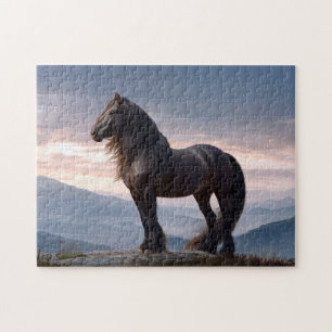 Schwarzer Stallion Wildhornberg Puzzle