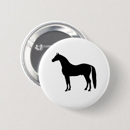 Schwarzer Stallions-elegantes Button (Vorne & Hinten)