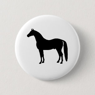 Schwarzer Stallions-elegantes Button
