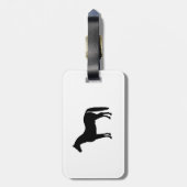 Schwarzer Stallions-elegantes Gepäckanhänger (Rückseite vertikal)