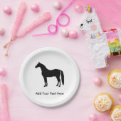 Schwarzer Stallions-elegantes Pappteller (Party)