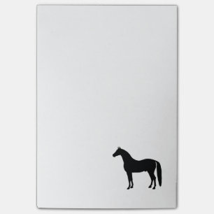 Schwarzer Stallions-elegantes Post-it Klebezettel