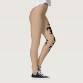 Schwarzer Stammdrache Tattoo in Hautfarbe Leggings (Rechts)