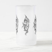 Schwarzer Stammes- Drache Mattglas Bierglas (Mittel)