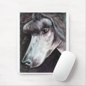 Schwarzer Standardpudel Mousepad (Mit Mouse)