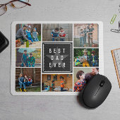 Schwarzer Star Bester Vater je FotoCollage Mousepad