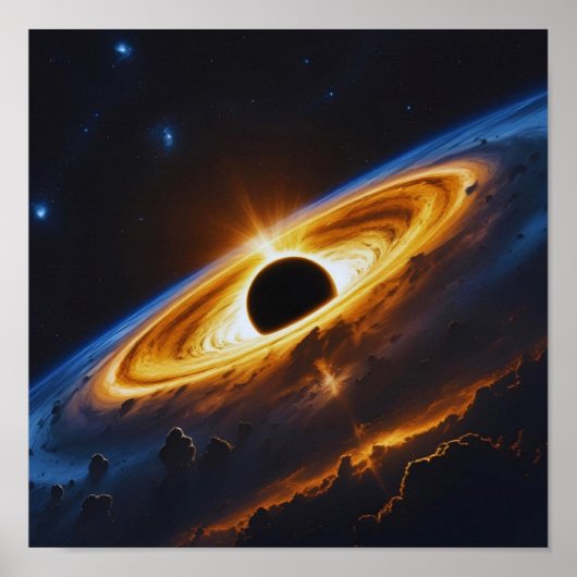 Schwarzer Star der Erde Poster (Vorne)