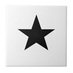 Schwarzer Star Fliese