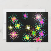 Schwarzer Star im Party des Neujahrs Einladung (Rückseite)