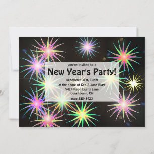 Schwarzer Star im Party des Neujahrs Einladung