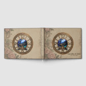 Schwarzer Steampunk mit Uhren und Gängen. Gästebuch (Voll)