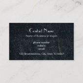 Schwarzer Stein Abstrakt Grunge Texture Elegant Visitenkarte (Rückseite)