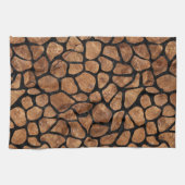 SCHWARZER STEIN DES MARMOR-SKIN1 U. BROWNS GESCHIRRTUCH (Horizontal)