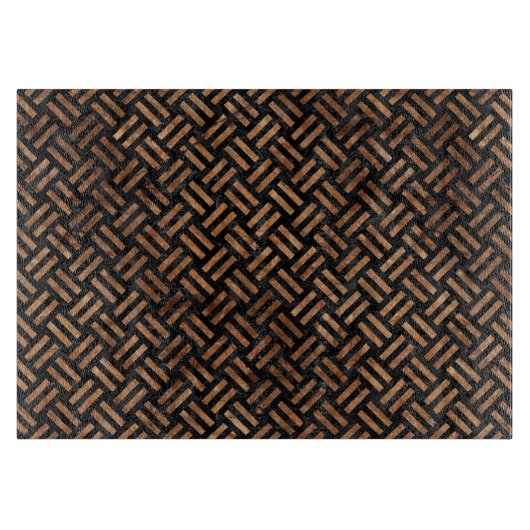 SCHWARZER STEIN DES MARMOR-WOVEN2 U. BROWNS SCHNEIDEBRETT (Vorderseite)