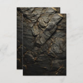 Schwarzer Stein Einladung (Vorne/Hinten)