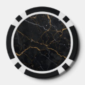 Schwarzer Stein mit goldenen und silbernen Venen Pokerchips (Rückseite)