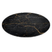 Schwarzer Stein mit goldenen und silbernen Venen Schneidebrett (Ecke)