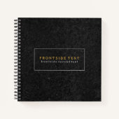 Schwarzer Stein Print Textur Hintergrund Notizblock (Vorderseite)