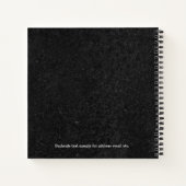 Schwarzer Stein Print Textur Hintergrund Notizblock (Rückseite)