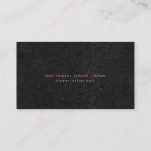 Schwarzer Stein Print Textur Hintergrund Visitenkarte (Rückseite)