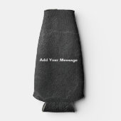 Schwarzer Stein Textur Flasche Cooler Flaschenkühler (Vorderseite)