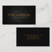 Schwarzer Stein- und Goldener Schriftart für Ihr U Visitenkarte (Vorne/Hinten)