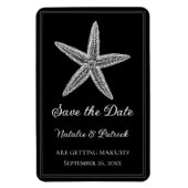 Schwarzer Sternenfisch Speichern des Datumsmagnete Magnet (Vertikal)