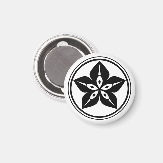 Schwarzer Sternfrucht Mon Magnet (Vorderseite/Rückseite)
