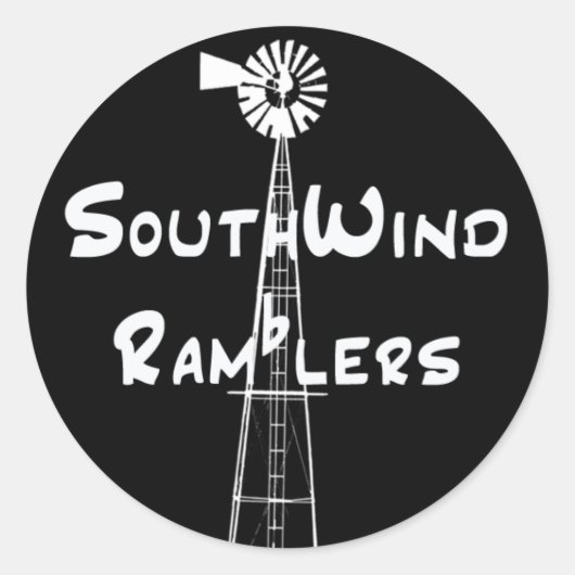 Schwarzer Sticker Weißer Horizontaltext (Vorderseite)