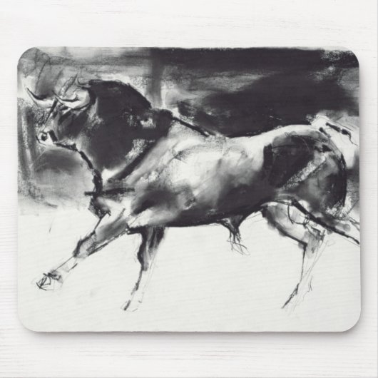 Schwarzer Stier Mousepad (Vorne)
