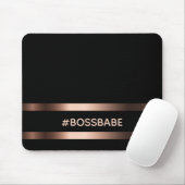 Schwarzer Stilbronze-Bossbabe-Minimalist Mousepad (Mit Mouse)