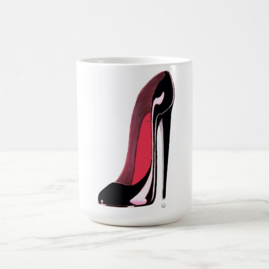 Schwarzer Stilett Schuh Kaffeetasse (Mittel)