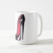 Schwarzer Stilett Schuh Kaffeetasse (VorderseiteRechts)