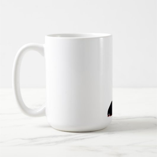 Schwarzer Stilett Schuh Kaffeetasse (Links)