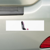 Schwarzer Stilett-Schuh und Rose Autoaufkleber (Auf Auto)