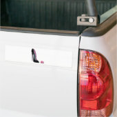 Schwarzer Stilett-Schuh und Rose Autoaufkleber (Auf Lkw)
