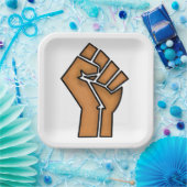 Schwarzer Stolz erste Einheit Geschichte Afrikanis Pappteller (Party)