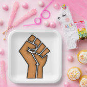 Schwarzer Stolz erste Einheit Geschichte Afrikanis Pappteller (Party)