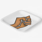 Schwarzer Stolz erste Einheit Geschichte Afrikanis Pappteller (Gewinkelt)