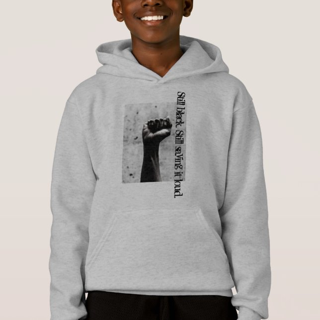 Schwarzer Stolz Hoodie (Vorderseite)