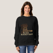 Schwarzer Stolz Melanin für Frauen Afro Queens Kin Sweatshirt (Vorne ganz)