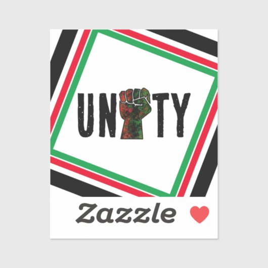 Schwarzer Stolz Rot-Grün-Pfanne afrikanische Flagg Aufkleber (Blatt)