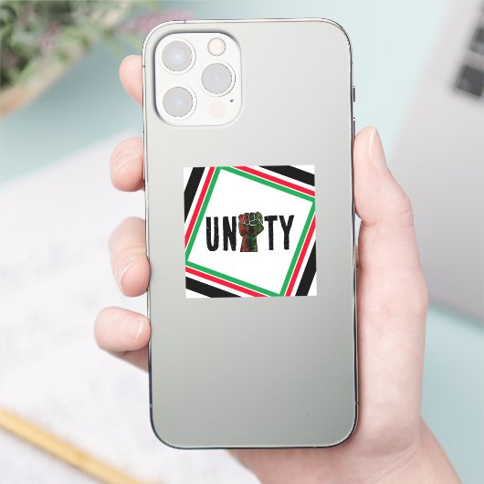 Schwarzer Stolz Rot-Grün-Pfanne afrikanische Flagg Aufkleber (Telefon)