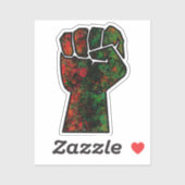 Schwarzer Stolz Rot-Grün-Pfanne afrikanische Flagg Aufkleber (Blatt)